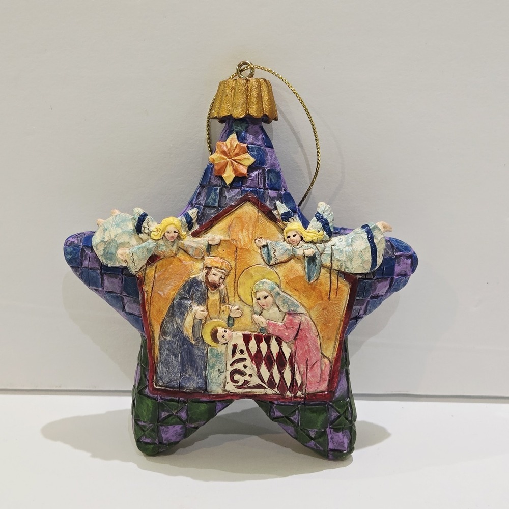 Jim Shore Heartwood Creek Nativity Star Ornament 2004 Enesco